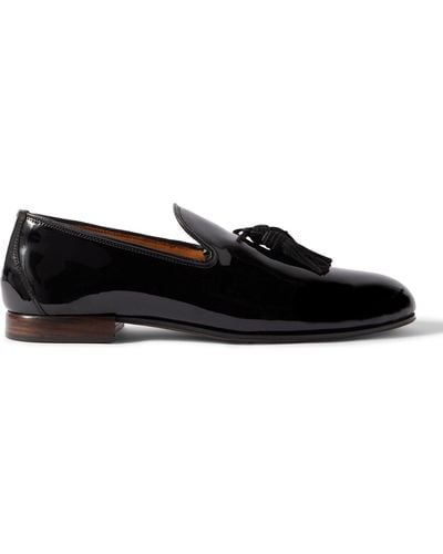 Tom Ford Nicolas Tasseled Patent-leather Loafers - Black