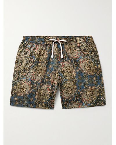 Loro Piana Tapestry Bloom Straight-leg Mid-length Floral-print Swim Shorts - Green