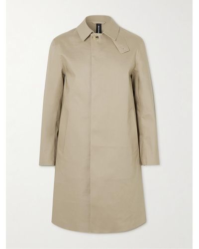 Mackintosh Oxford Bonded Cotton Trench Coat - Natural
