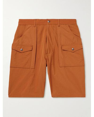 Beams Plus Bush Wide-leg Ripstop Shorts - Orange