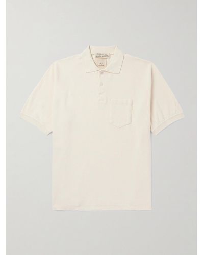 Remi Relief Cotton-piqué Polo Shirt - Natural