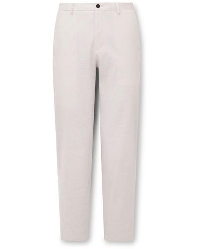 Theory Curtis Slim-fit Good Linen Suit Pants - White