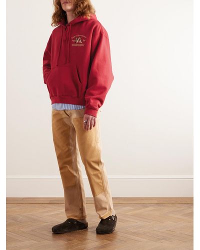 CHERRY LA Felpa in jersey di cotone con cappuccio - Rosso