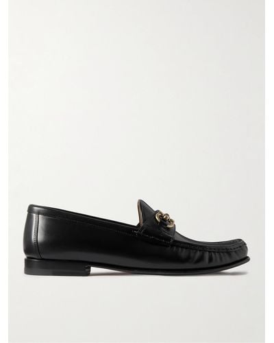 Brunello Cucinelli Loafers aus Leder mit "Horsebit"-Detail - Schwarz