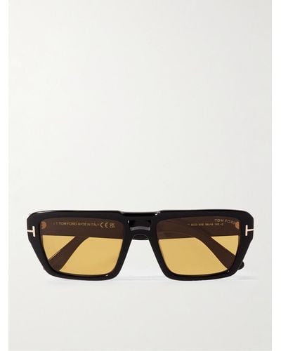 Tom Ford Redford Aviator-style Acetate Sunglasses - Black