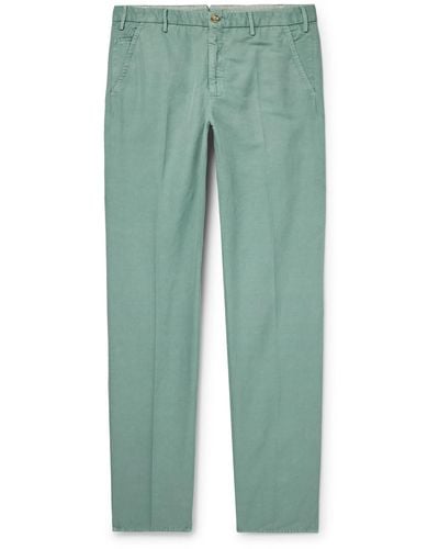 Incotex Venezia 1951 Slim-fit Straight-leg Chinolino Pants - Green