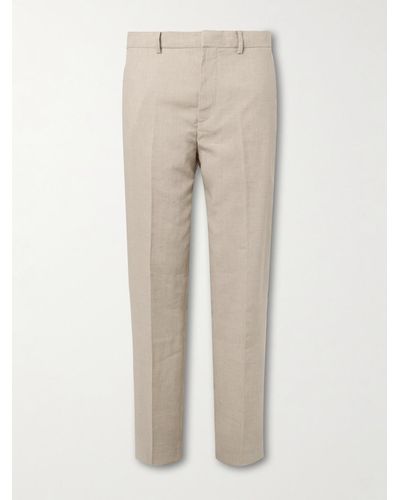 Club Monaco Straight-leg Linen-blend Suit Pants - Natural