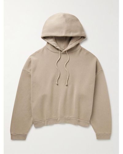 Acne Studios Fester H Cotton-jersey Hoodie - Natural