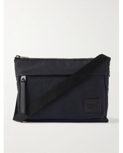 Paul Smith Borsa a tracolla in tela di cotone con logo applicato - Nero