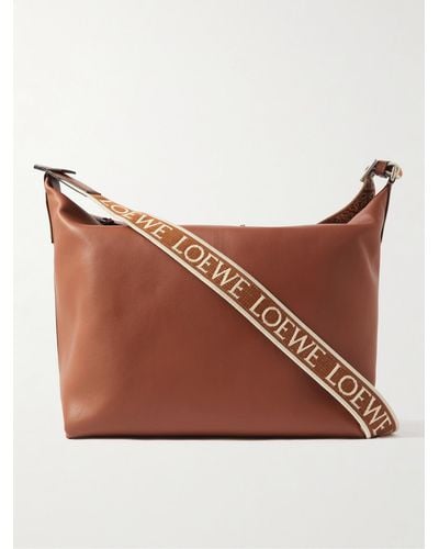 Loewe Cubi Leather Messenger Bag - Brown