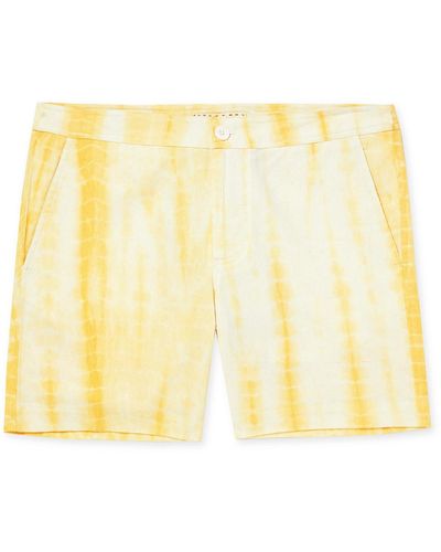 SMR Days Pines Tie-dyed Cotton Shorts - Yellow