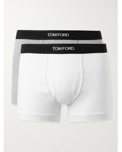 Tom Ford Confezione da due boxer in jersey di cotone stretch - Nero