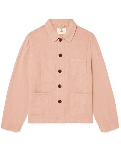 La Paz Linen Chore Jacket - Pink