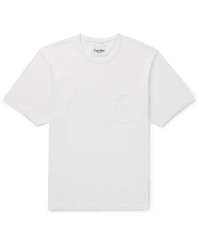Corridor NYC Garment-dyed Organic Cotton-jersey T-shirt - White