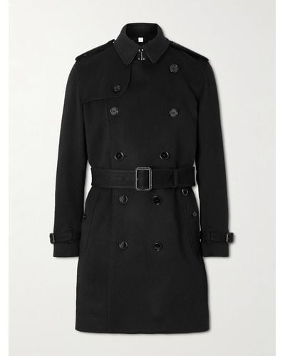 Burberry Kensington Double-breasted Cashmere Coat - Black