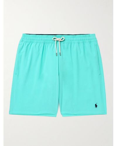 Polo Ralph Lauren Traveller Straight-leg Mid-length Recycled Swim Shorts - Blue