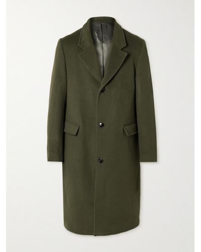 Officine Generale Sirius Wool And Cashmere-blend Coat - Green
