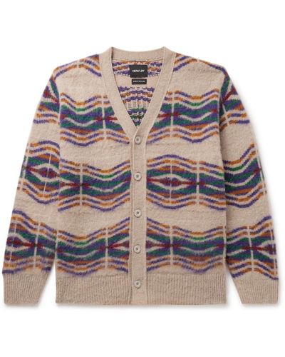 Howlin' Out Of This World Wool-jacquard Cardigan - Gray