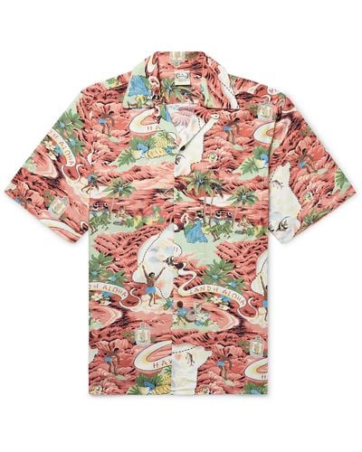 Go Barefoot Convertible-collar Printed Cotton-blend Shirt - Multicolor