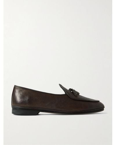 Rubinacci Tasselled Leather Loafers - Brown