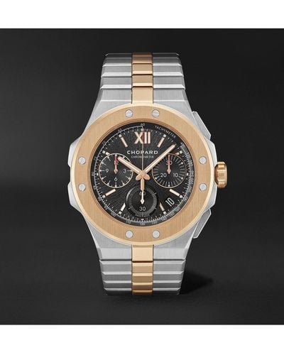 Chopard Alpine Eagle Xl Chrono Automatic 44mm Lucent Steel And 18-karat Rose Gold Watch, Ref. No. 298609-6001 - Black