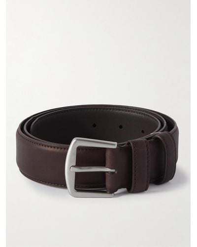 Loro Piana Alsavel 3cm Leather Belt - Black