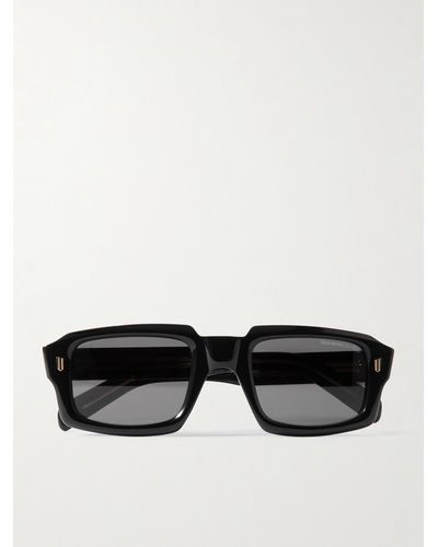 Cutler and Gross Rectangle-frame Acetate Sunglasses - Black