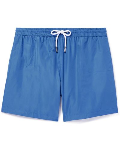 Thom Sweeney Slim-fit Mid-length Swim Shorts - Blue