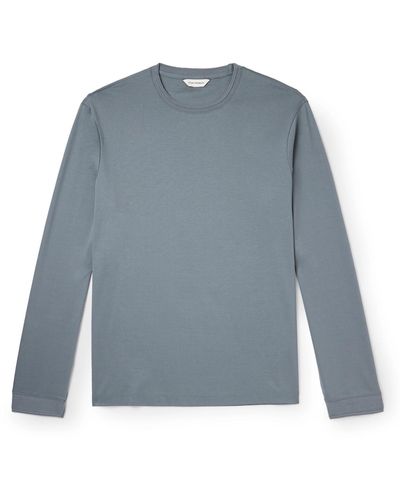 Club Monaco Refined Cotton-jersey T-shirt - Blue