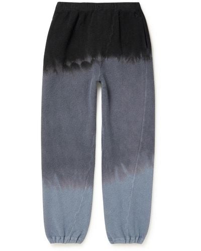 Noma T.D Twist Hand-dyed Cotton-fleece Sweatpants - Gray