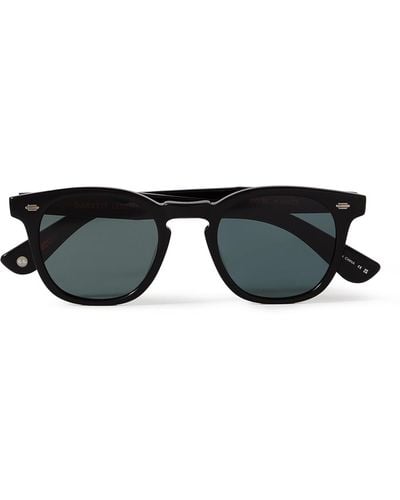 Garrett Leight Byrne Sun Round-frame Tortoiseshell Acetate Sunglasses - Black