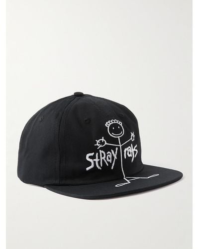 Stray Rats Wicked Twisted Logo-embroidered Cotton-twill Hat - Black