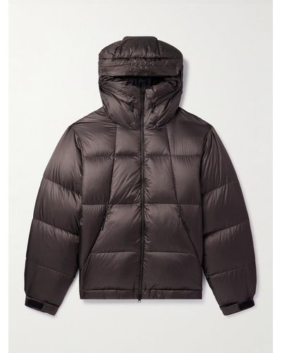 Goldwin Quilted Pertex® Quantum Hooded Down Jacket - Brown