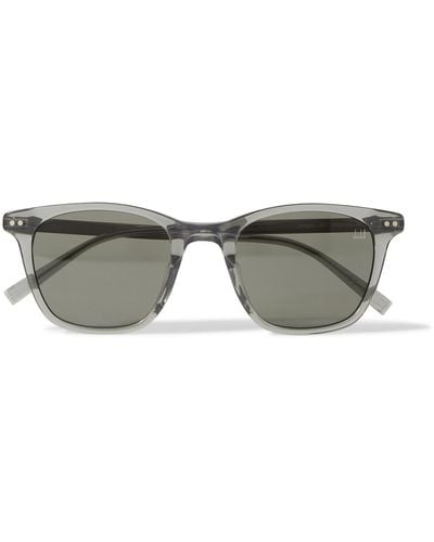 Dunhill Square-frame Acetate And Gold-tone Sunglasses - Gray