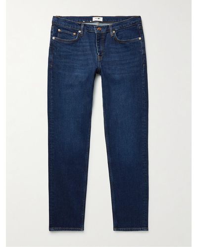 NN07 Slater 1838 Slim-fit Tapered Distressed Jeans - Blue