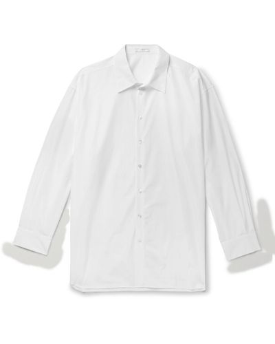 The Row Lukre Oversized Cotton-poplin Shirt - White
