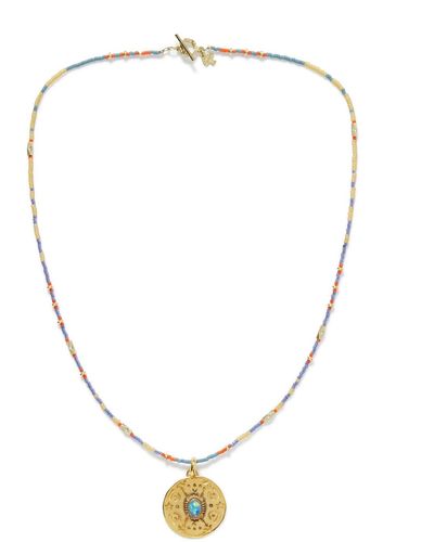 Peyote Bird Virtuoso Gold Vermeil Opal Beaded Necklace - Metallic