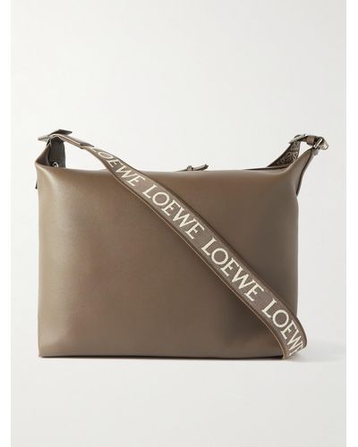 Loewe Cubi Leather Messenger Bag - Natural