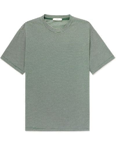 MR P. Striped Cotton-jersey T-shirt - Green