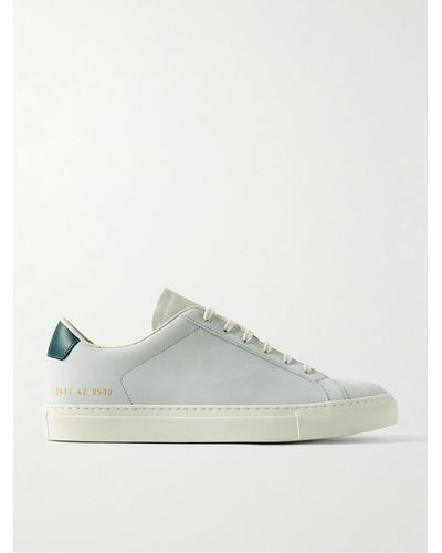 Common Projects Retro Leather-trimmed Nubuck Trainers - White