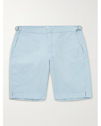 Orlebar Brown Dane Ii Straight-leg Cotton-twill Shorts - Blue