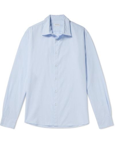 Sunspel Cotton Oxford Shirt - Blue