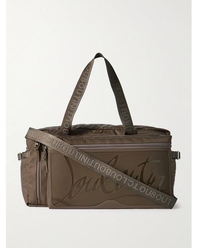 Christian Louboutin Loubideal Rubber-trimmed Shell And Mesh Holdall - Brown