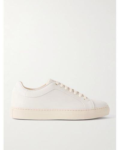 Paul Smith Basso Lux Suede-trimmed Leather Trainers - Natural