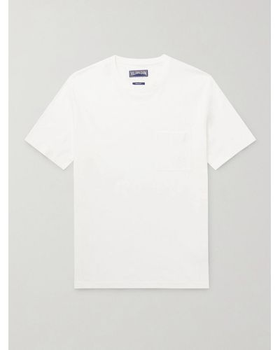 Vilebrequin Titus T-Shirt aus Baumwoll-Jersey - Weiß