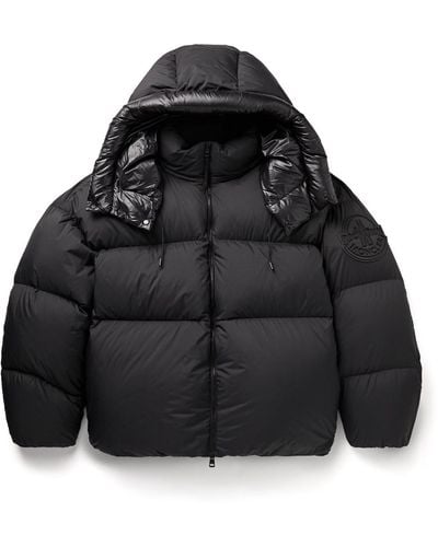 Moncler Genius Roc Nation By Jay-z Antila Logo-appliquéd Quilted Shell Hooded Down Jacket - Black
