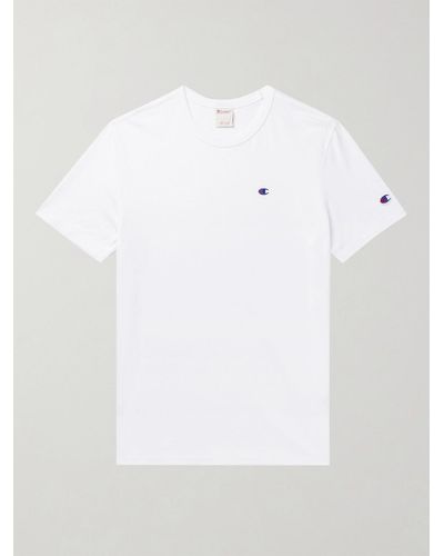 Champion Logo-embroidered Cotton-jersey T-shirt - White