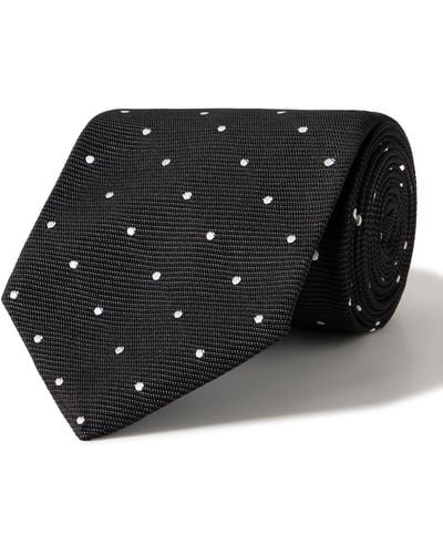 Tom Ford 8cm Polka-dot Silk-jacquard Tie - Black