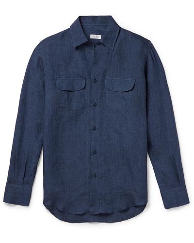 De Petrillo Linen Shirt - Blue