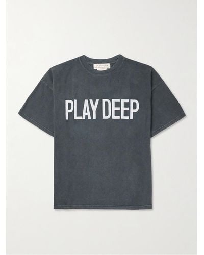 Remi Relief T-shirt in jersey di cotone Play Deep - Blu
